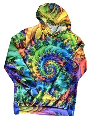 Psychedelic Spiral Rainbow Hoodie